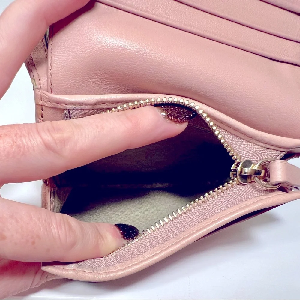 Jimmy Choo Blush Pink Croc-Embossed Wallet